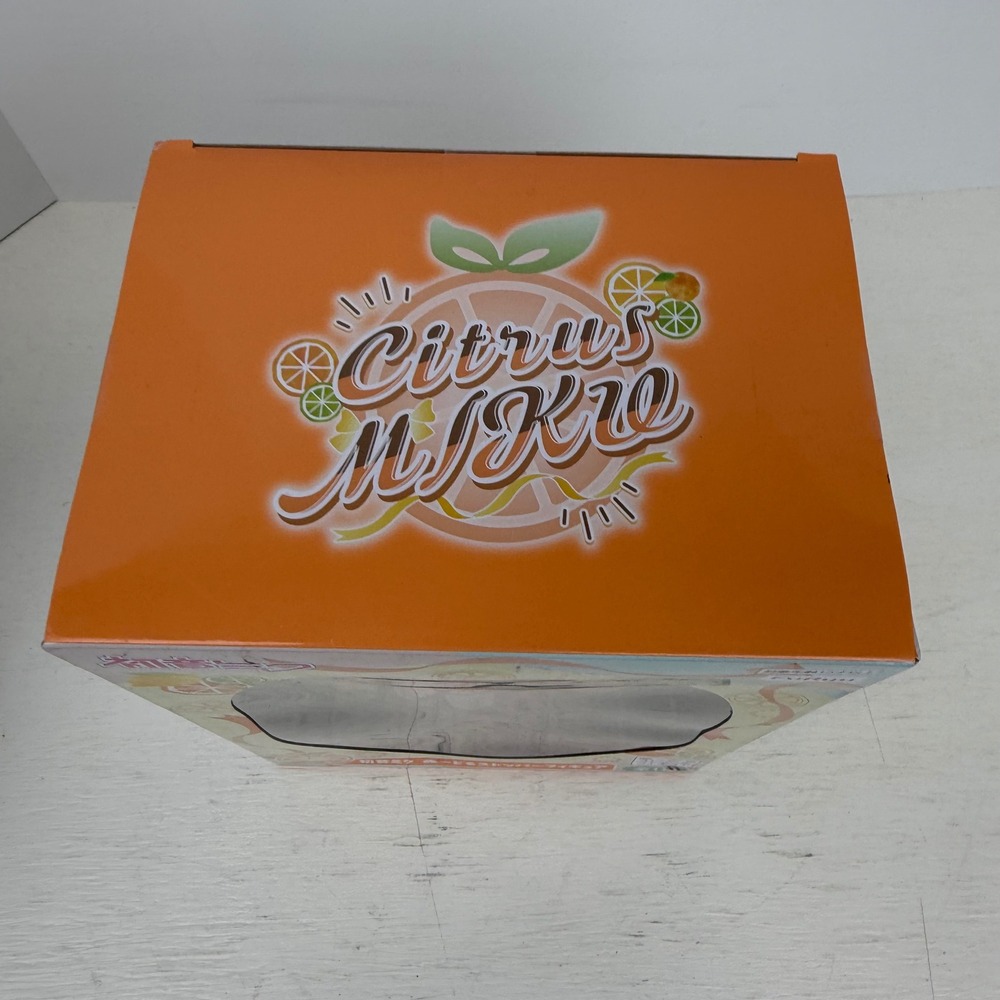 FuRyu Hatsune Miku Noodle Stopper Figure Citrus Ver Vocaloid Orange Dress NEW - Picture 7 of 7